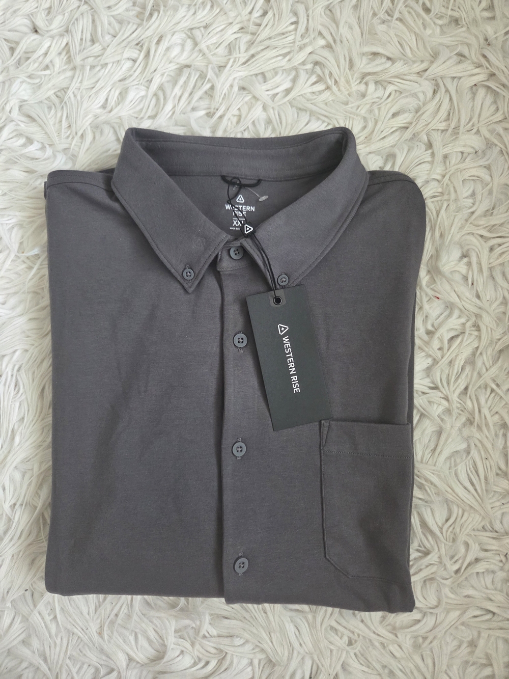 Western Rise Shirt X Cotton Button Down Long Sleeve Stretch Wicking Mens XXL